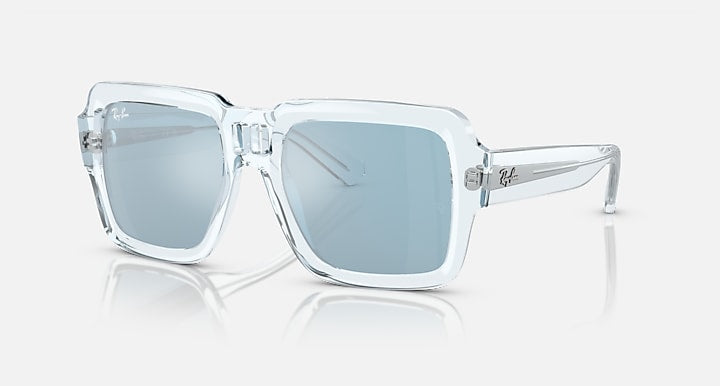 Magellan sunglasses with transparent light blue frame and light blue tinted lenses