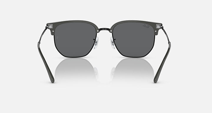 Ray-Ban Clubmaster sunglasses front view with charcoal frames and dark lenses