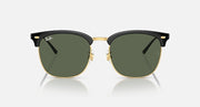 Ray-Ban RB4418D sunglasses, dark green lenses, black frames with gold-tone hinges and bridge