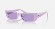 Ray-Ban lilac rectangular sunglasses with violet tinted lenses