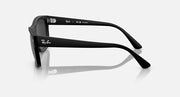 Ray-Ban RB4428 sunglasses, black frame with dark lenses, side profile