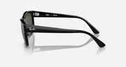 Ray-Ban RB4428 sunglasses side view, black frame with dark green lenses