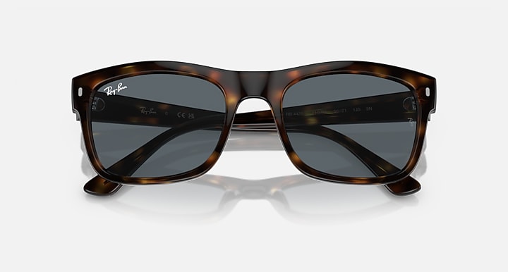 Ray-Ban RB4428 sunglasses front view, Havana frame with dark lenses and bridge detail