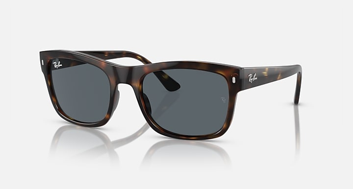 Ray-Ban RB4428 sunglasses with Havana-style frame and dark gray lenses