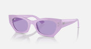Lilac Ray-Ban Zena sunglasses with purple gradient lenses, low-bridge fit