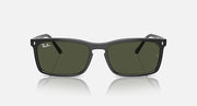 Ray-Ban RB4435 front view sunglasses with dark green lenses and black frames
