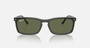 Ray-Ban RB4435 sunglasses front view with dark green lenses and black frame