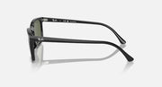 Ray-Ban RB4435 side view sunglasses with dark green lenses and black frame