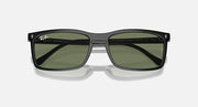 Ray-Ban RB4435 sunglasses, black frame with dark green tinted lenses