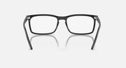 Ray-Ban RB4435 sunglasses, black rectangular eyeglass-style frame front