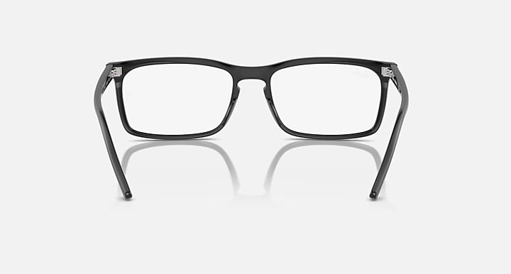 Ray-Ban RB4435 sunglasses, black rectangular eyeglass-style frame front