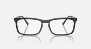 Ray-Ban RB4435 sunglasses, front view with black rectangular frames