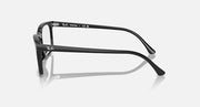 Ray-Ban RB4435 sunglasses, black frame side profile with clear lens