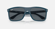 Ray-Ban Boyfriend Two RB4547F sunglasses, close front view with dark gray lenses