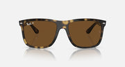 Ray-Ban Boyfriend Two RB4547F sunglasses, square brown lenses and Havana tortoise frame
