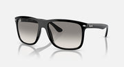 Ray-Ban Boyfriend sunglasses with black frame and clear grey gradient lenses