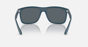 Ray-Ban Boyfriend Two sunglasses, front view, teal frame with dark gray lenses
