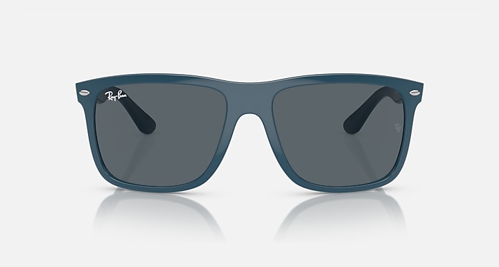 Ray-Ban Boyfriend Two sunglasses with teal frame and dark gray gradient lenses