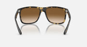 Ray-Ban Boyfriend Two sunglasses, front view, havana frame with brown lenses
