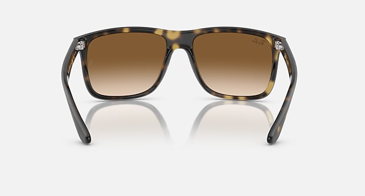 Ray-Ban Boyfriend Two sunglasses, front view, havana frame with brown lenses