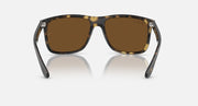 Ray-Ban Boyfriend Two sunglasses with tortoise frame and brown flat lenses
