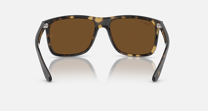 Ray-Ban Boyfriend Two sunglasses with tortoise frame and brown flat lenses