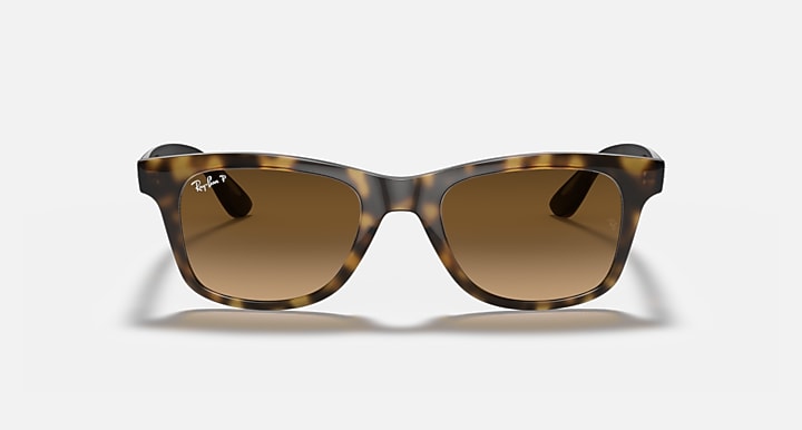 Ray-Ban RB4640 sunglasses, side view, tortoise brown frame, brown lenses