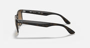 Ray-Ban RB4640 sunglasses, angled side view, tortoise frame and temple detail