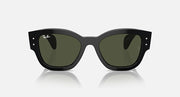 Ray-Ban Jorge RB7681S sunglasses with matte black frame and olive green lenses