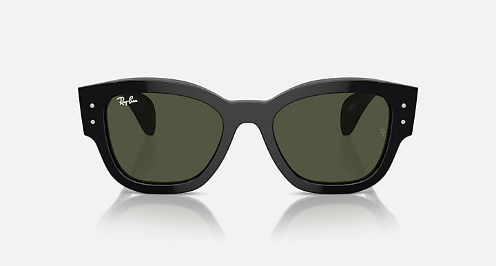 Ray-Ban Jorge RB7681S sunglasses with matte black frame and olive green lenses