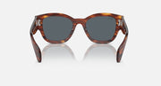 Havana tortoise sunglasses with dark grey lenses and sculpted nose bridge