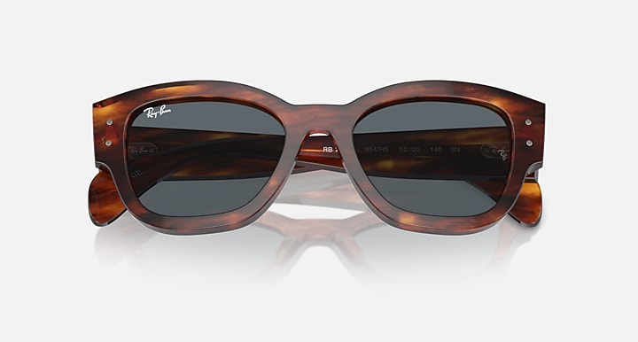 Havana tortoise sunglasses with dark lenses, hinge studs visible on temples
