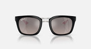 Ray-Ban sunglasses, black frame with brown gradient lenses, front view