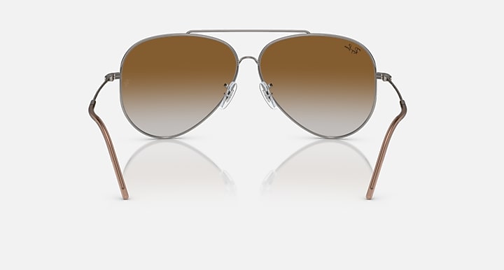 Ray-Ban aviator reverse sunglasses, gold frame, brown gradient lenses