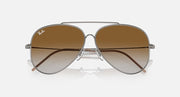 Ray-Ban aviator reverse sunglasses, gold frame, brown mirrored lenses