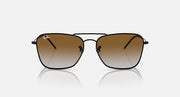 Ray-Ban Caravan Reverse sunglasses, dark frame with brown gradient lens pair