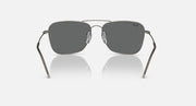 Ray-Ban Caravan Reverse sunglasses with dark grey lenses and gunmetal frame, front view.