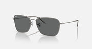 Ray-Ban Caravan Reverse sunglasses with dark grey lenses and gunmetal frame, front view.
