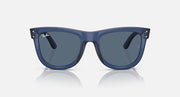 Ray-Ban Wayfarer sunglasses, blue lenses with navy translucent frame