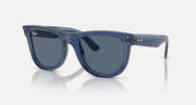 Ray-Ban Wayfarer sunglasses, transparent navy frame with dark blue lenses
