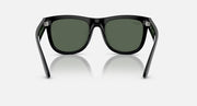 Ray-Ban Wayfarer Reverse sunglasses, black frame with dark green lenses