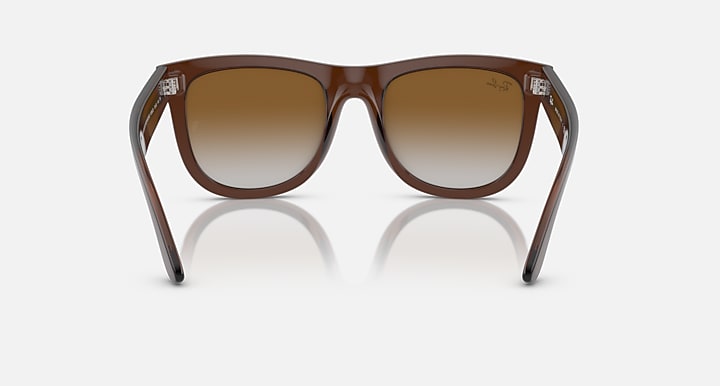 Ray-Ban Wayfarer Reverse sunglasses, medium brown frame with light brown lenses