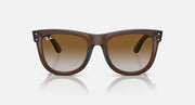 Ray-Ban Wayfarer Reverse sunglasses, dark brown frame with warm brown gradient lenses