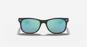 Ray-Ban Jr MOD. 9052S sunglasses, dark frame with teal-tinted lenses