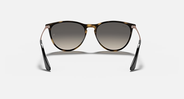 Ray-Ban Junior Erika sunglasses, tortoise frame with dark gradient lenses, front view