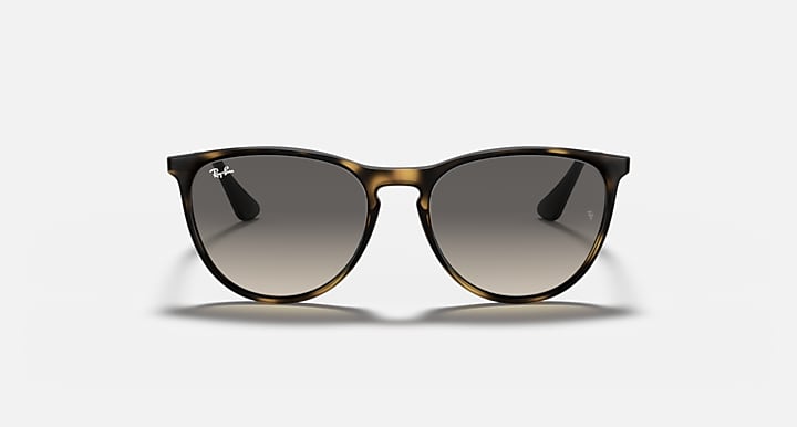 Ray-Ban Junior Erika sunglasses, black frame with dark lenses and tortoise inner accents
