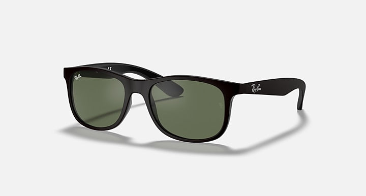 Ray-Ban RJ9062S sunglasses with black frames and dark green lenses