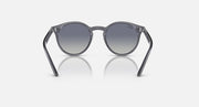 Ray-Ban RJ9064S round sunglasses front view with dark lenses and grey frames