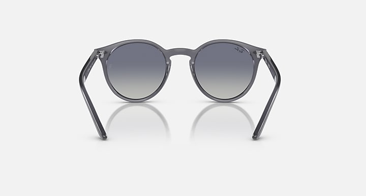 Ray-Ban RJ9064S round sunglasses front view with dark lenses and grey frames