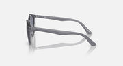 Ray-Ban RJ9064S sunglasses side profile with grey frames and dark grey lenses